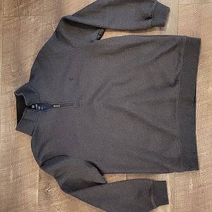 Izod Mens Heritage Charcoal Gray Quarter zip Large L